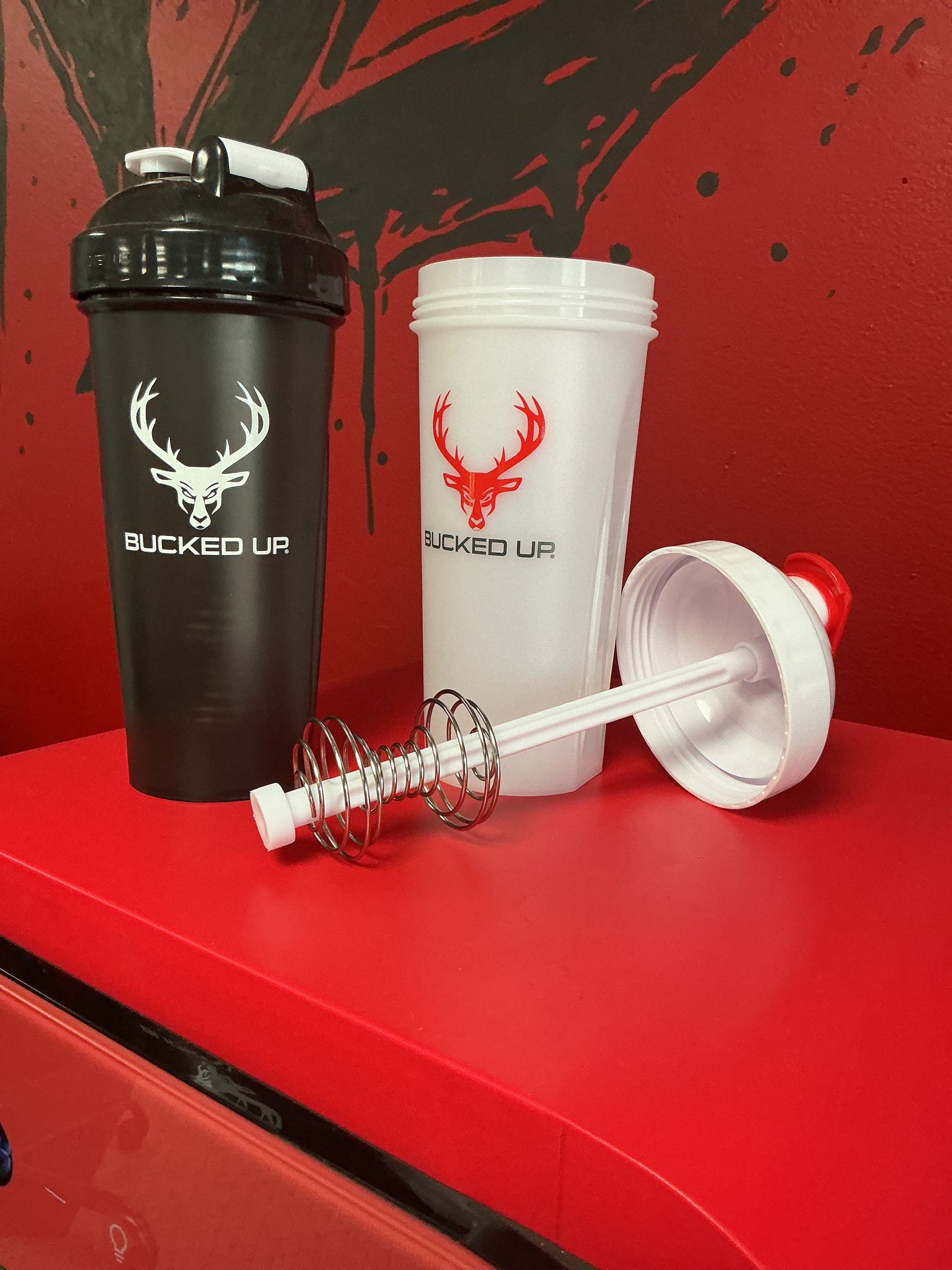 Bucked up shaker bottles