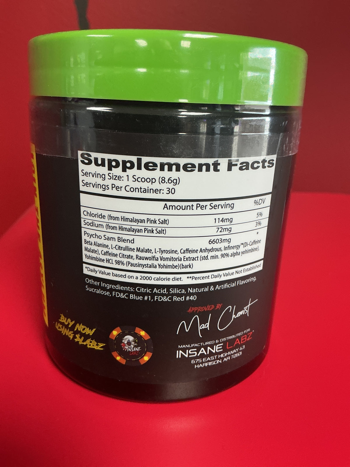 Insane Labz  pre workout
